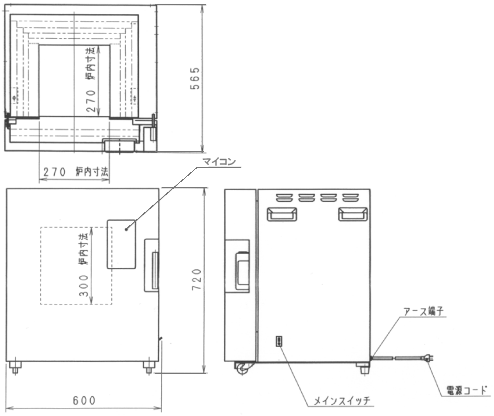 電気窯 日本電産シンポ 『陶芸窯DMT-01型』 100V電気窯