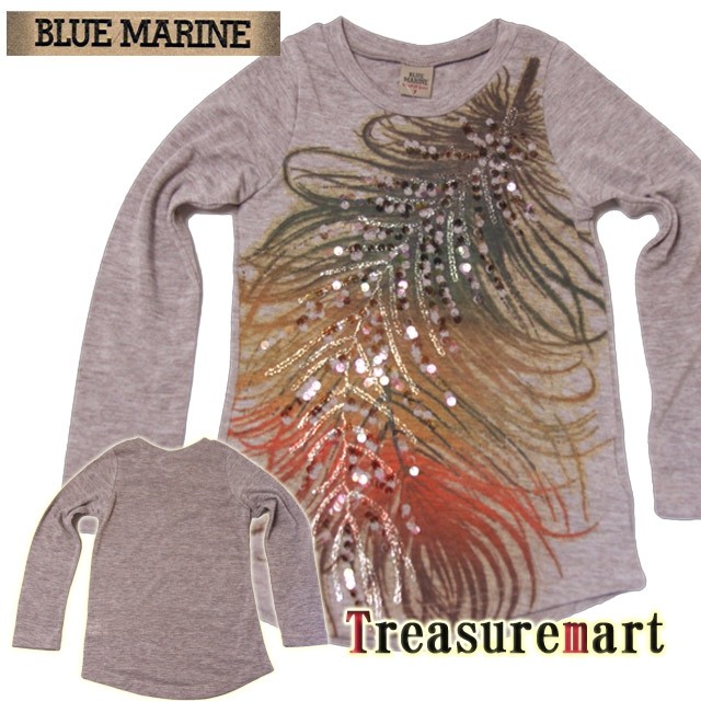孔雀スパンコールロングTEE