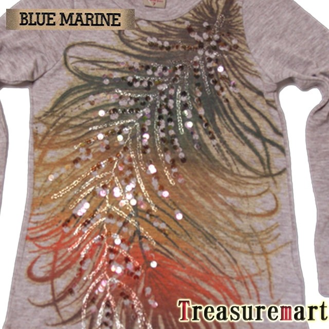 孔雀スパンコールロングTEE