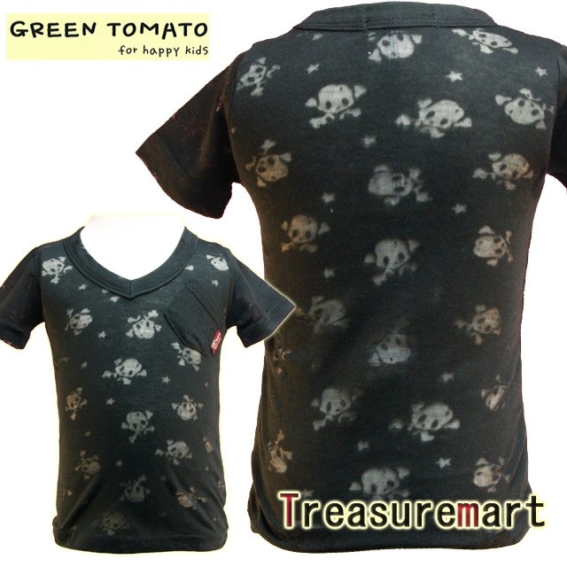 スカルVネックTEE