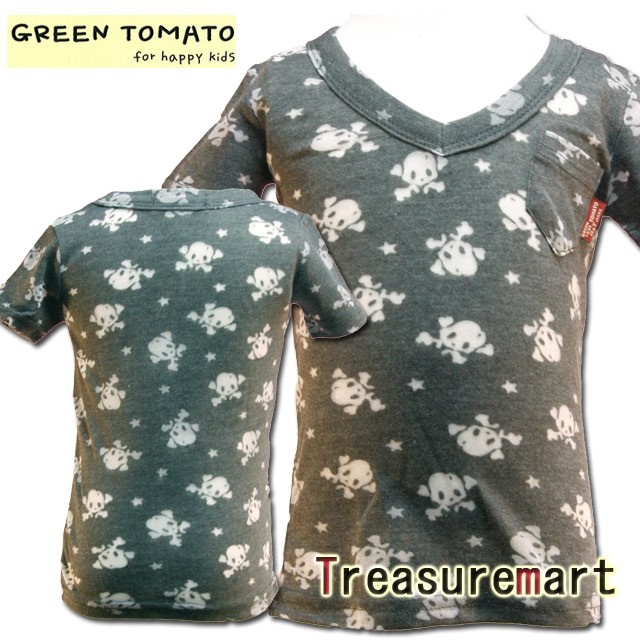 スカルVネックTEE