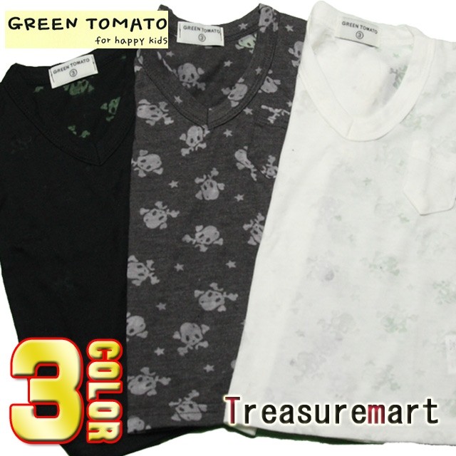 スカルVネックTEE