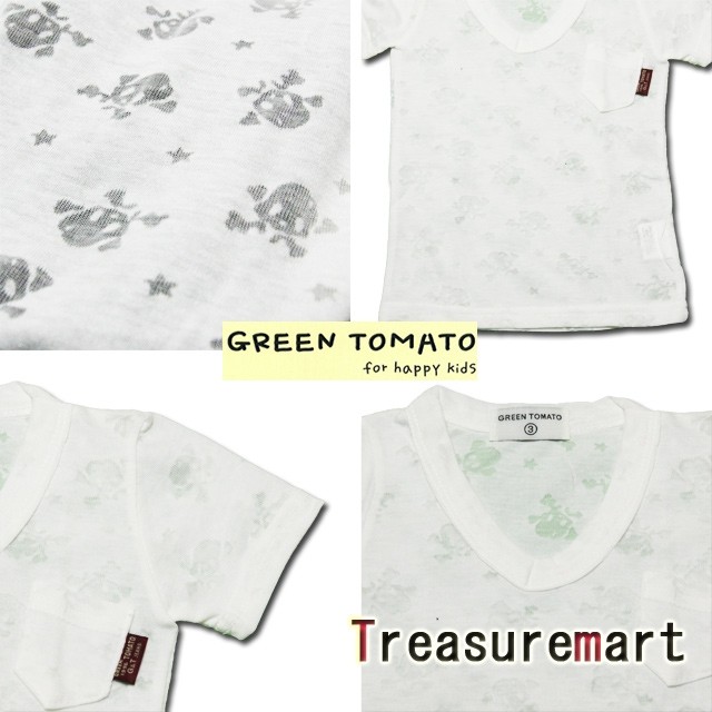 スカルVネックTEE
