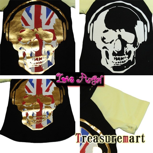 ヘッドフォンスカルTEE
