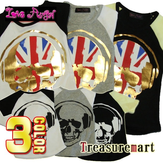 ヘッドフォンスカルTEE