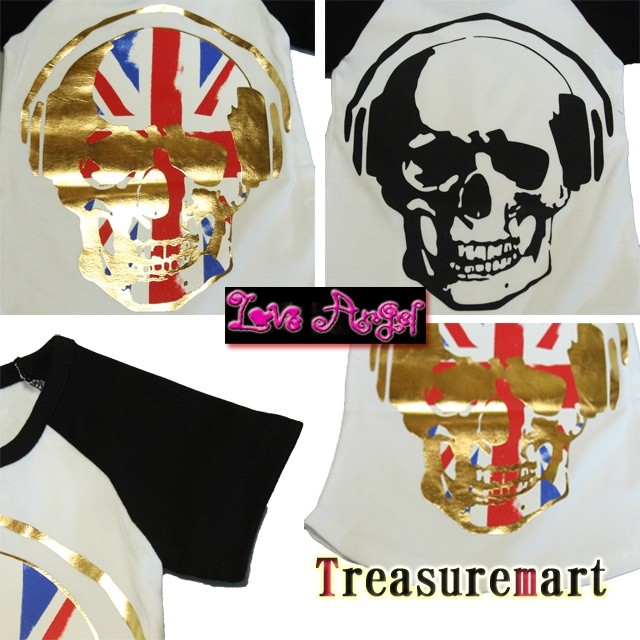 ヘッドフォンスカルTEE