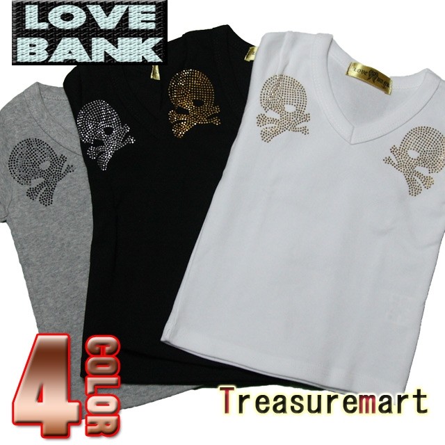 キラキラスタッズ ロアー風VネックTEE