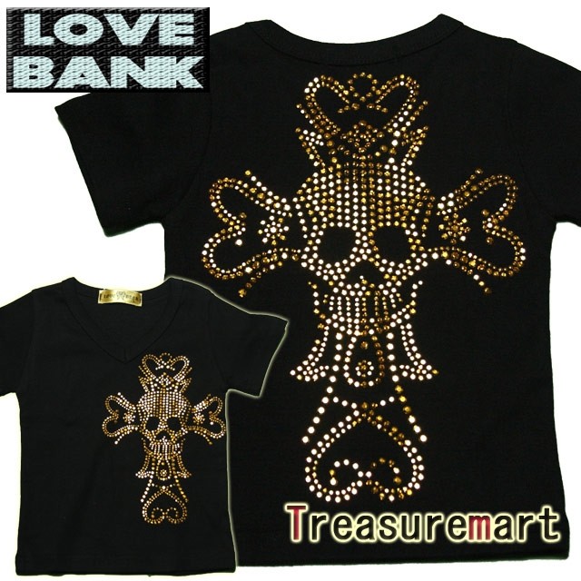 キラキラスタッズ クロススカルTEE