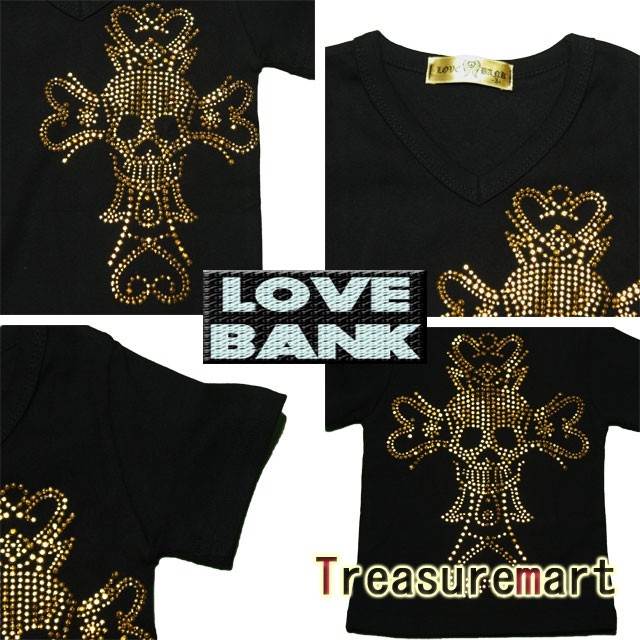 キラキラスタッズ クロススカルTEE