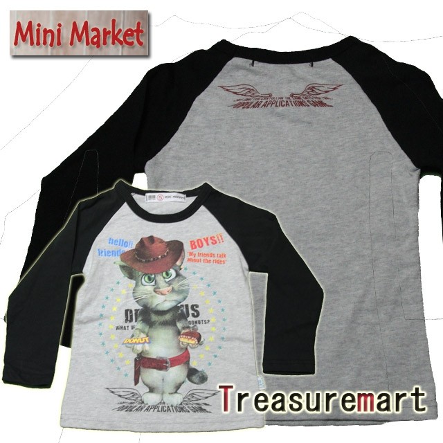 おしゃべり猫トムのラグランロンTEE