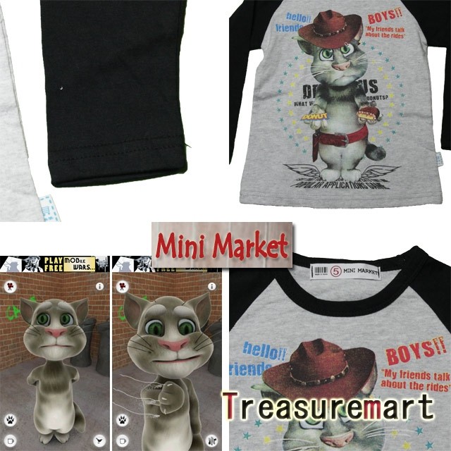 おしゃべり猫トムのラグランロンTEE