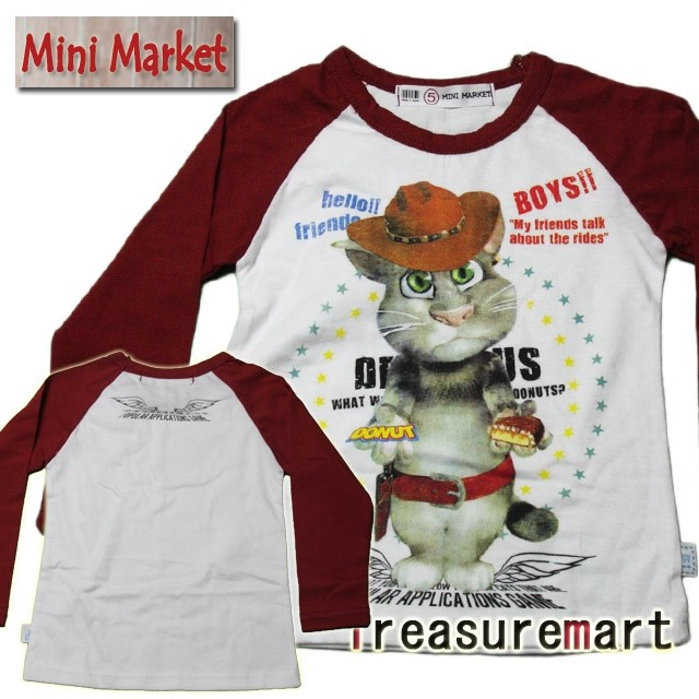 おしゃべり猫トムのラグランロンTEE