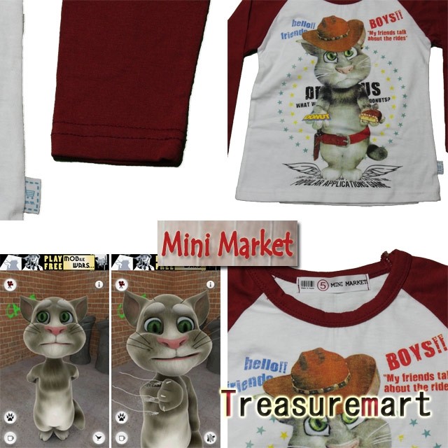 おしゃべり猫トムのラグランロンTEE
