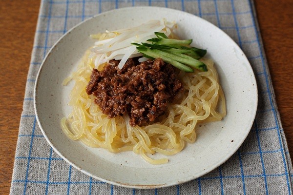 生こんにゃく麺のヘルシーレシピ、中華、つけ麺、オリジ.