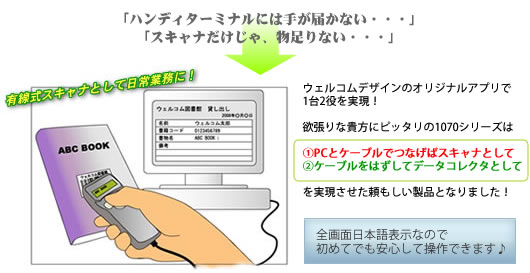 ウェルコムデザインのオリジナルアプリで1台2役を実現!欲張りな貴方にピッタリの1070シリーズ