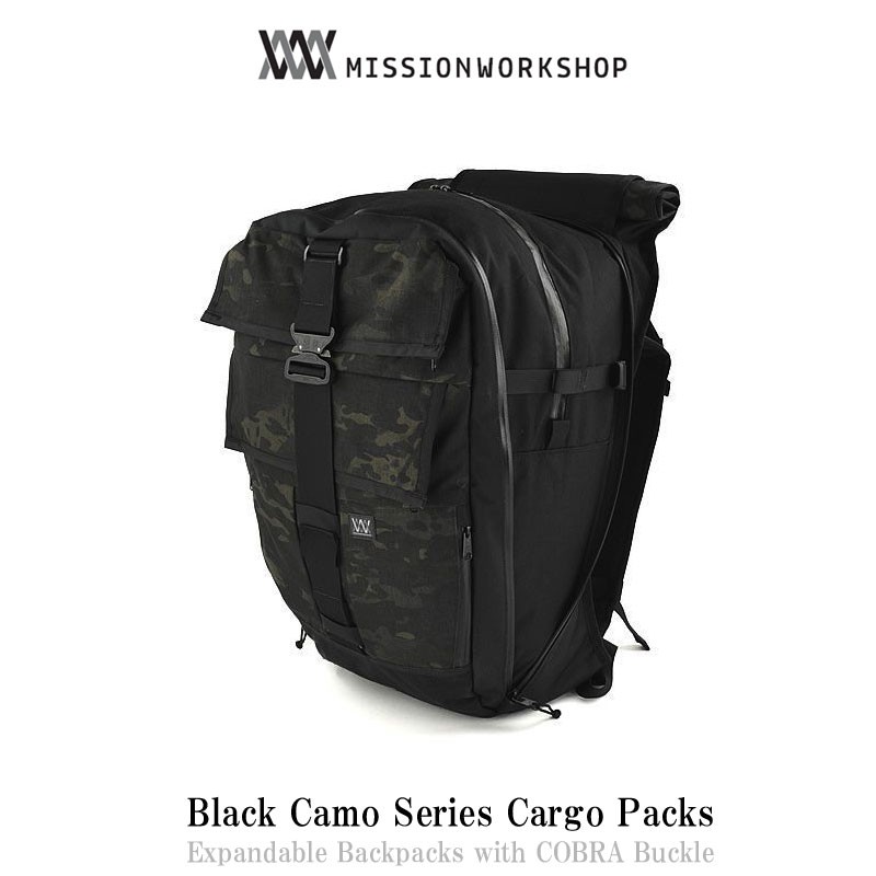 MISSION WORKSHOP The Vandal Cobra buckle ミッションワークショップ バンダル コブラバックル バックパック 30L/65L Black Camo Series Cargo Packs