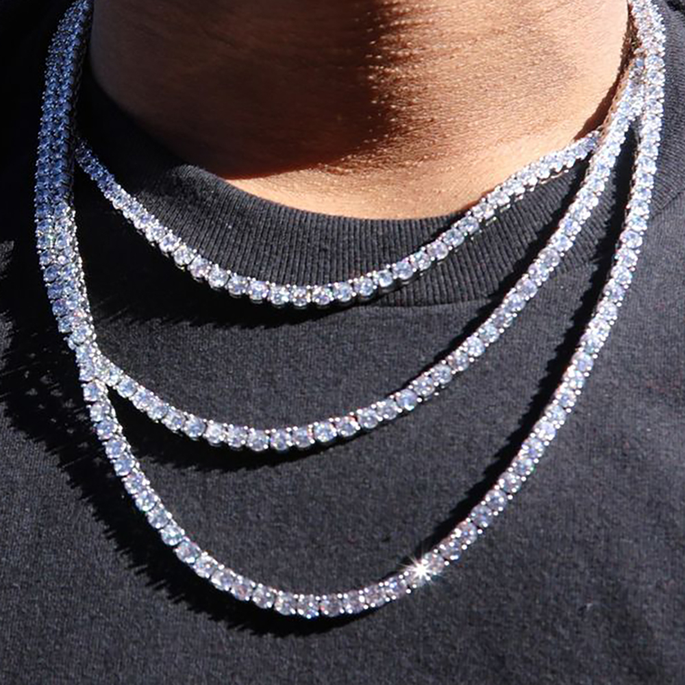 GoldenGilt ゴールデンギルト 5MM TENNIS CHAIN NECKLACE (SILVER 