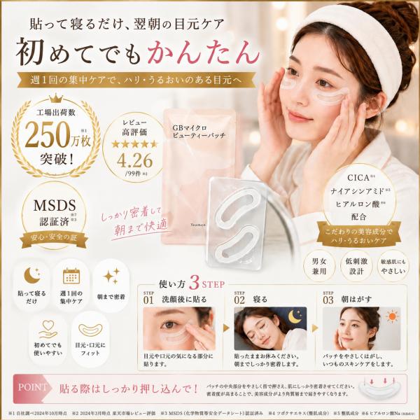 NMNマイクロクリアパッチ 導入美容液 ニードルパッチ 4箱 ニードルパッチ8枚4回分 CICA ナイアシンアミド ヒアルロン酸配合 MSDS