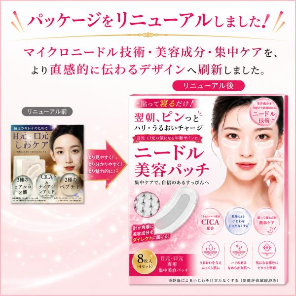 ニードルパッチ8枚4回分 CICA ナイアシンアミド ヒアルロン酸配合 MSDS