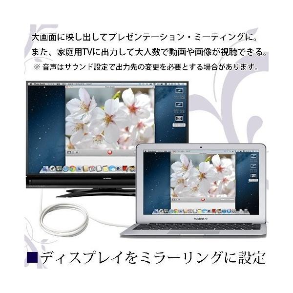 送料無料 HDMI変換ケーブル Thunderbolt Port mini display ポート 3.0m Apple Macbook 対応 Happy-Cheap