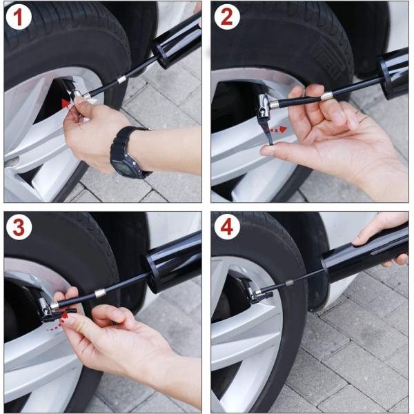 送料無料 電動 タイヤ空気入れ エアコンプレッサー LEDライト付き 充電