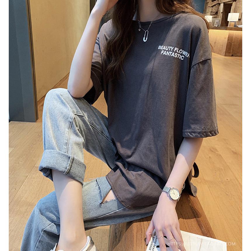 レディース Tシャツ 半袖 長め ゆったり 体形カバー シンプル