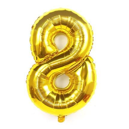 送料無料 お買い得 バルーン 風船 数字 40cm ゴールド 誕生日