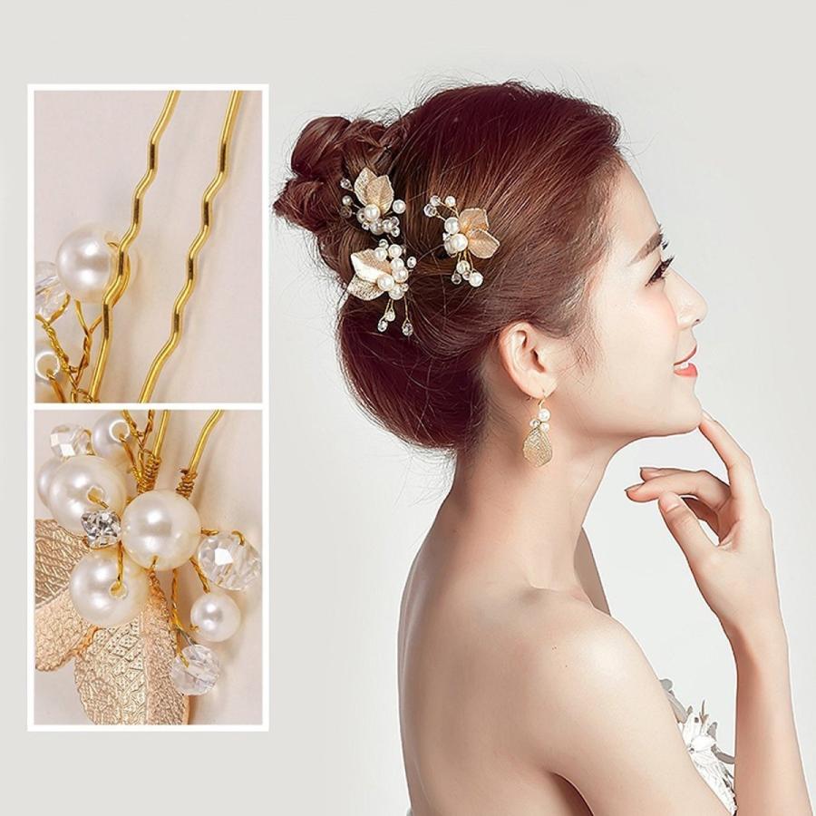 お買い得 3本セット 送料無料 ヘアアクセサリー 上品 結婚式 花嫁