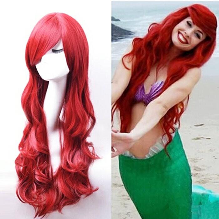 送料無料 ウィッグ 赤 ピンク レディース ロング ストレート フル