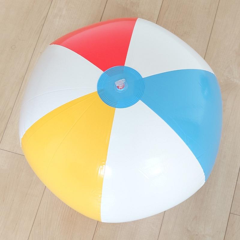 送料無料 お得2個セット 4色ビーチボール 大玉 約45cm 鈴入り 音がする