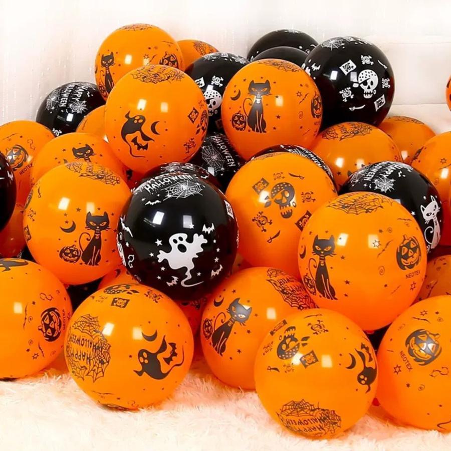 送料無料 ハロウィン バルーン約50個セット ランダム 風船 カボチャ