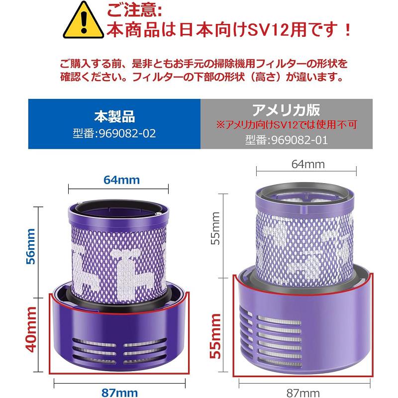 送料無料 ダイソン 互換品 掃除機 SV12 V10シリーズ用 フィルター