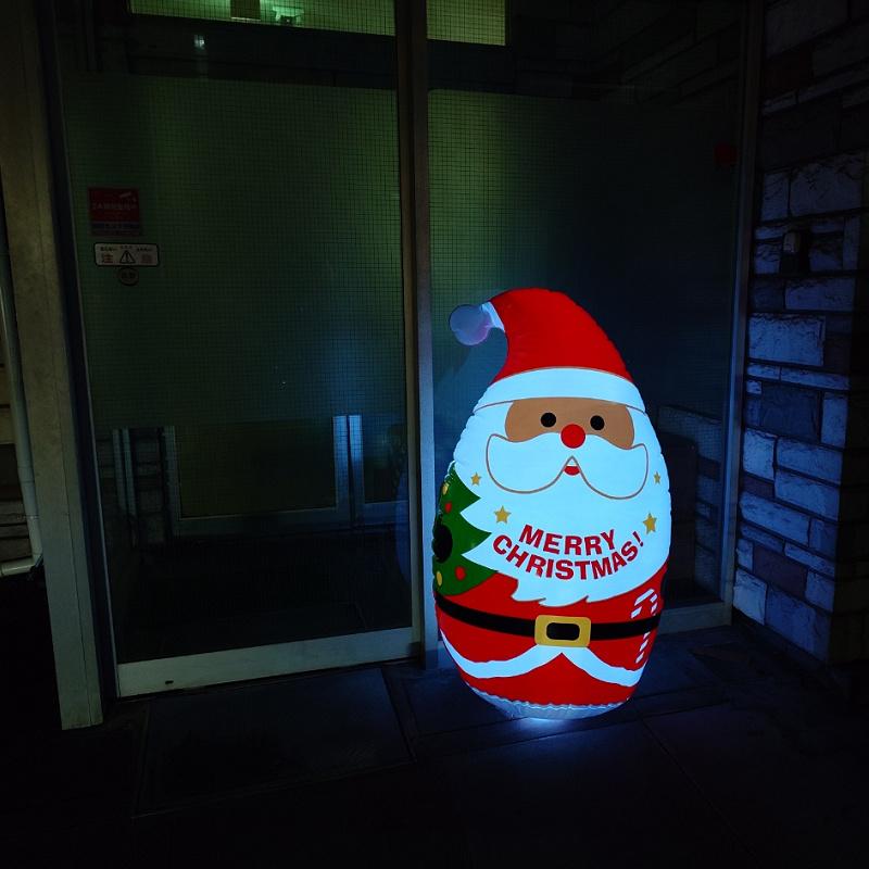 送料無料 多色に光る サンタクロース 雪だるま バルーン LEDライト内蔵