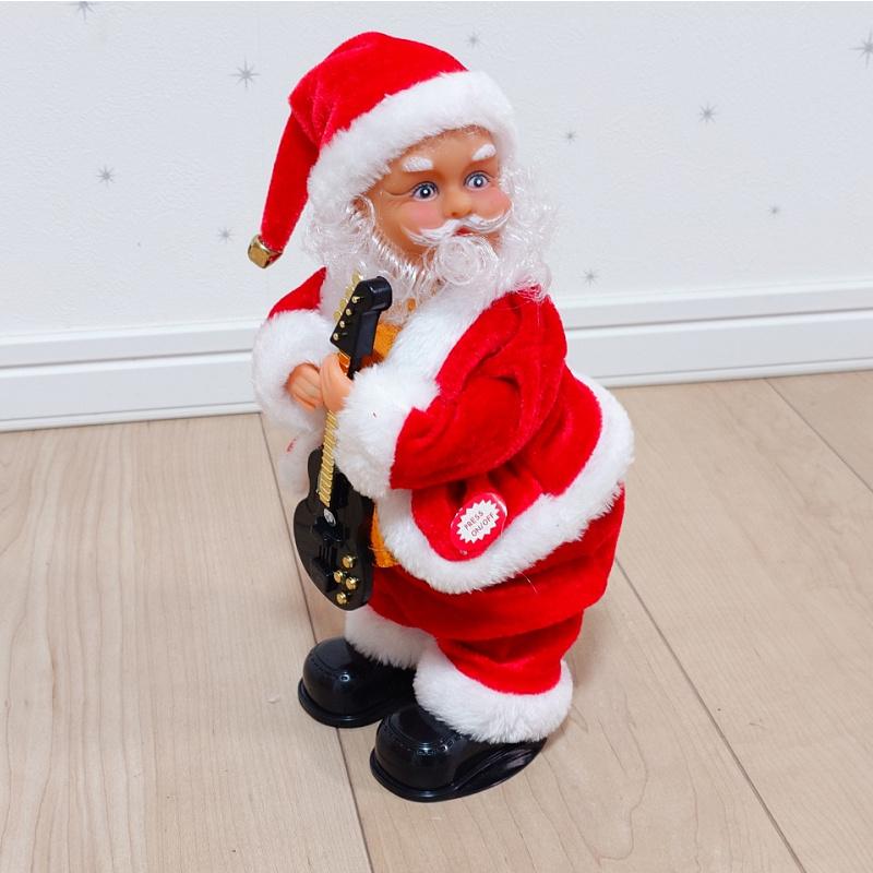 送料無料 歌う ダンシング サンタ サンタクロース 人形 ドール ホーム