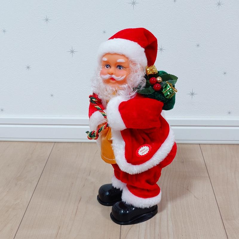 送料無料 歌う ダンシング サンタ サンタクロース 人形 ドール ホーム