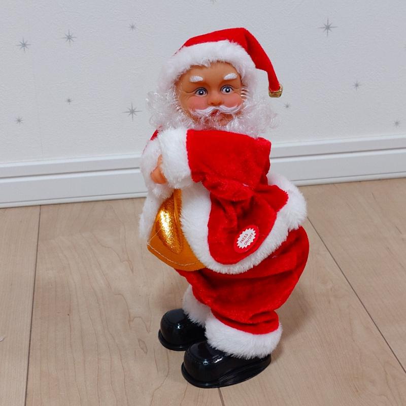 送料無料 歌う ダンシング サンタ サンタクロース 人形 ドール ホーム