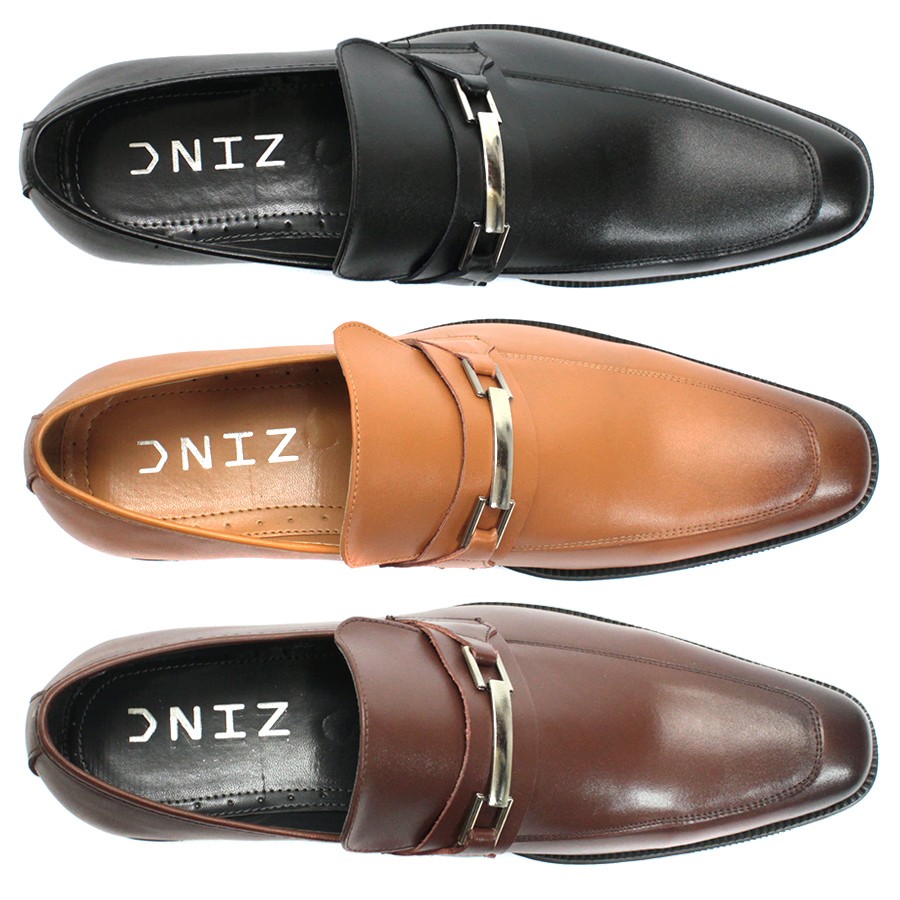 ZINC ビジネスシューズ 本革 メンズ ローファー 撥水 革靴 24.5