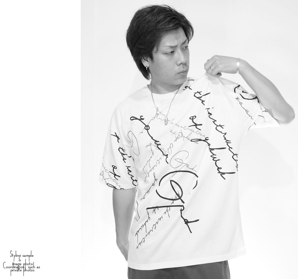 メンズ Tシャツ 刺しゅう 英字プリント レタリング ルーズ a1221 unisex】転写プリント Tシャツ / パグ プリントTシャツ 犬柄