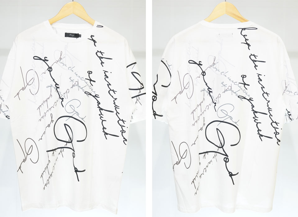 メンズ Tシャツ 刺しゅう 英字プリント レタリング ルーズ a1221 アウトレットセール!!リングス スクリプト レタリングプリント