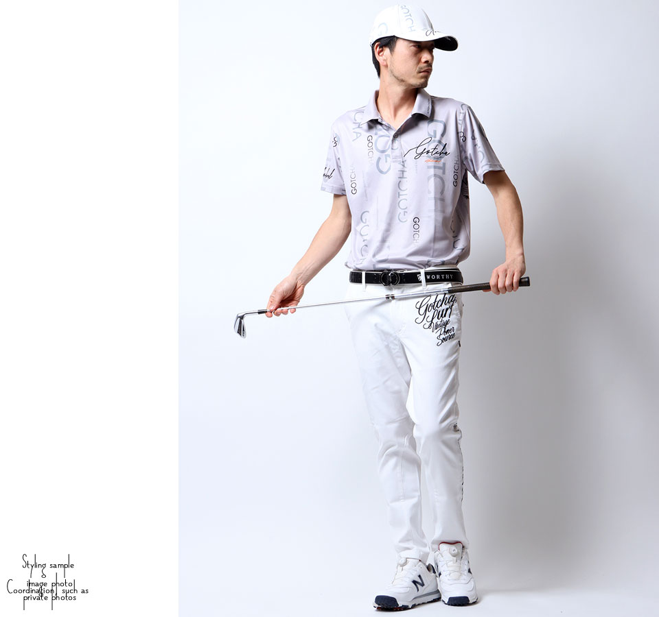 GOTCHA GOLF アウトレットセール!!ガッチャゴルフ 縦ロゴ 総柄
