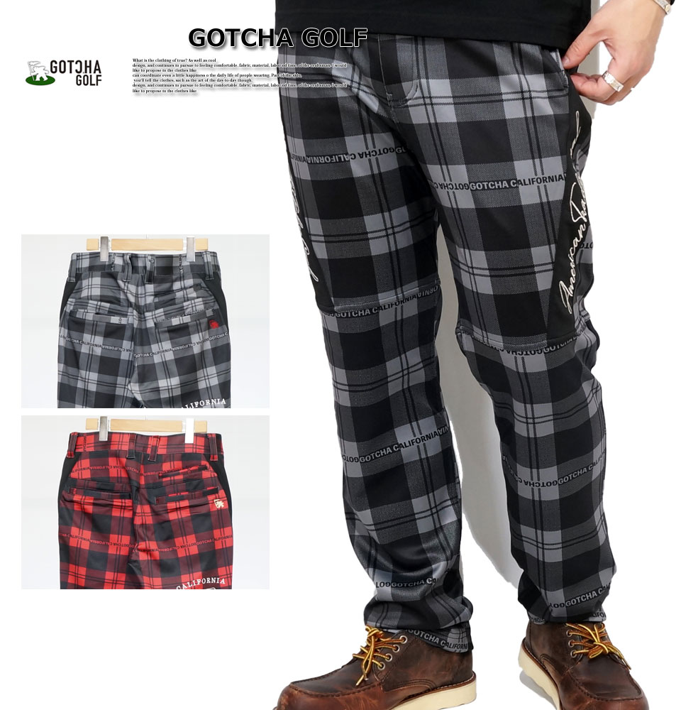 【大きいサイズXXL】GOTCHA GOLF メンズハーフパンツ グレンチェック 大きいサイズXXL】GOTCHA GOLF メンズハーフパンツ グレン