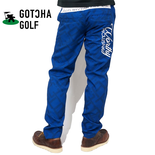 ガッチャゴルフ ロゴ 総柄 ドライ 4WAYストレッチパンツ メンズ 新作2023年モデル GOTCHA GOLF 231gg1802