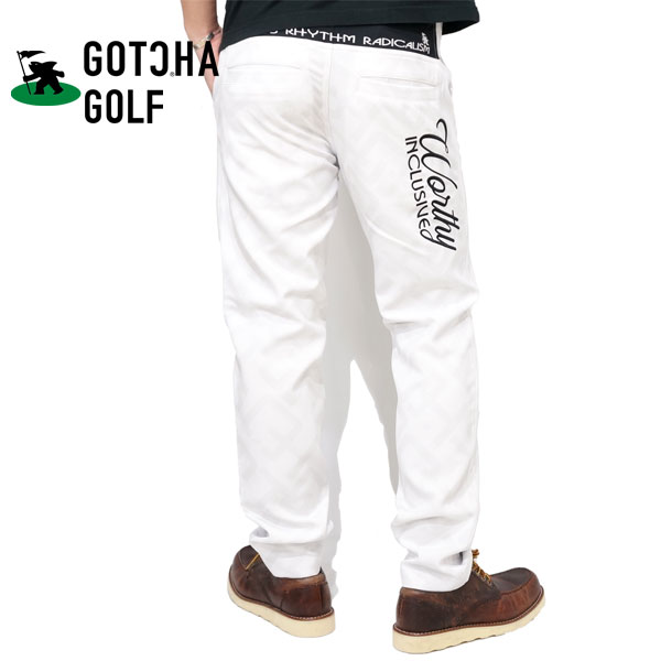 ガッチャゴルフ ロゴ 総柄 ドライ 4WAYストレッチパンツ メンズ 新作2023年モデル GOTCHA GOLF 231gg1802