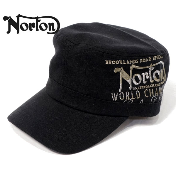 ノートン ロゴ刺繍 綿麻 ワークキャップ 帽子 メンズ 新作2023年モデル NORTON 232n8705｜02brand｜02