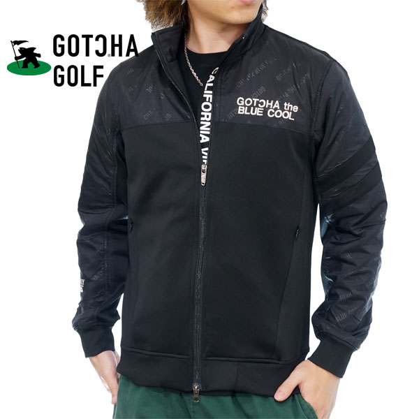 ガッチャゴルフ ロゴ刺繍 切替 ジャケット ジャージ メンズ 新作2023-2024年モデル GOTCHA GOLF 233gg1320