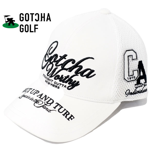 ガッチャゴルフ ベーシック 3Dロゴ刺繍 メッシュキャップ 帽子 ユニセックス 新作2024年モデル...