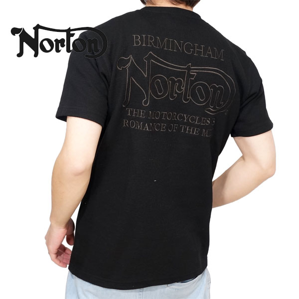 ノートン 同色エンブレム刺繍 サーマル 半袖Tシャツ メンズ 新作2024年モデル NORTON 2...
