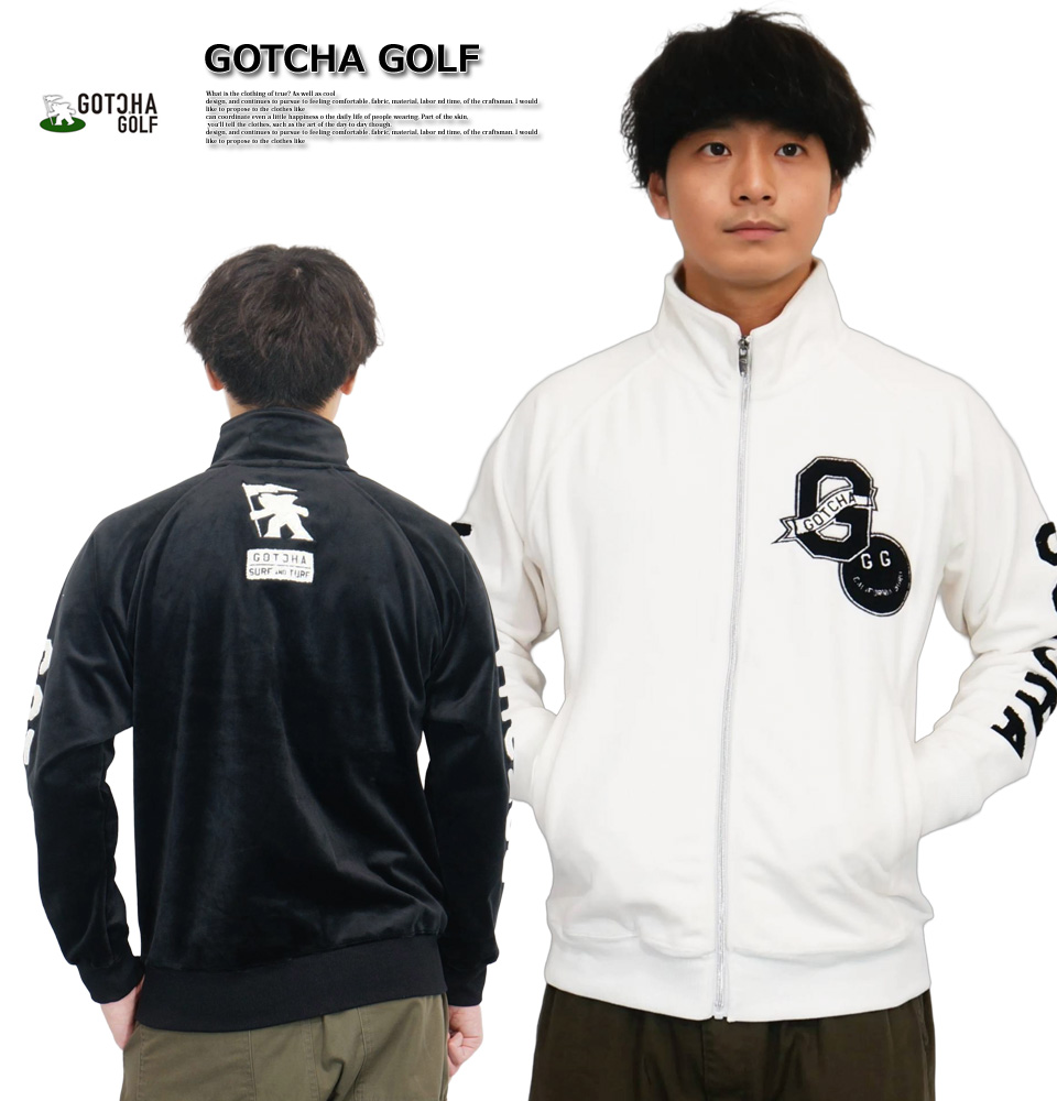 GOTCHA GOLF ガッチャゴルフ 防風 ロゴサガラ刺繍 ストレッチ シャギー