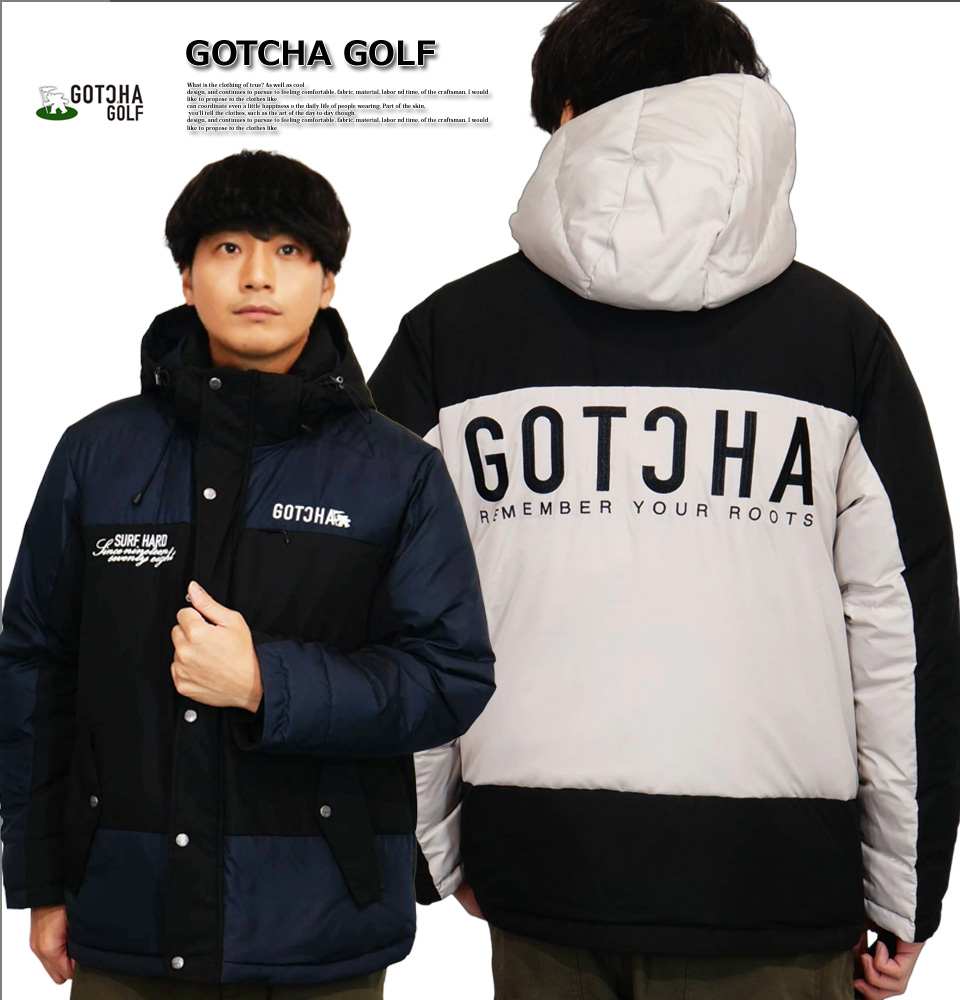 GOTCHA GOLF ガッチャゴルフ 撥水2Way ロゴ刺繍 カラー切替 ダウン