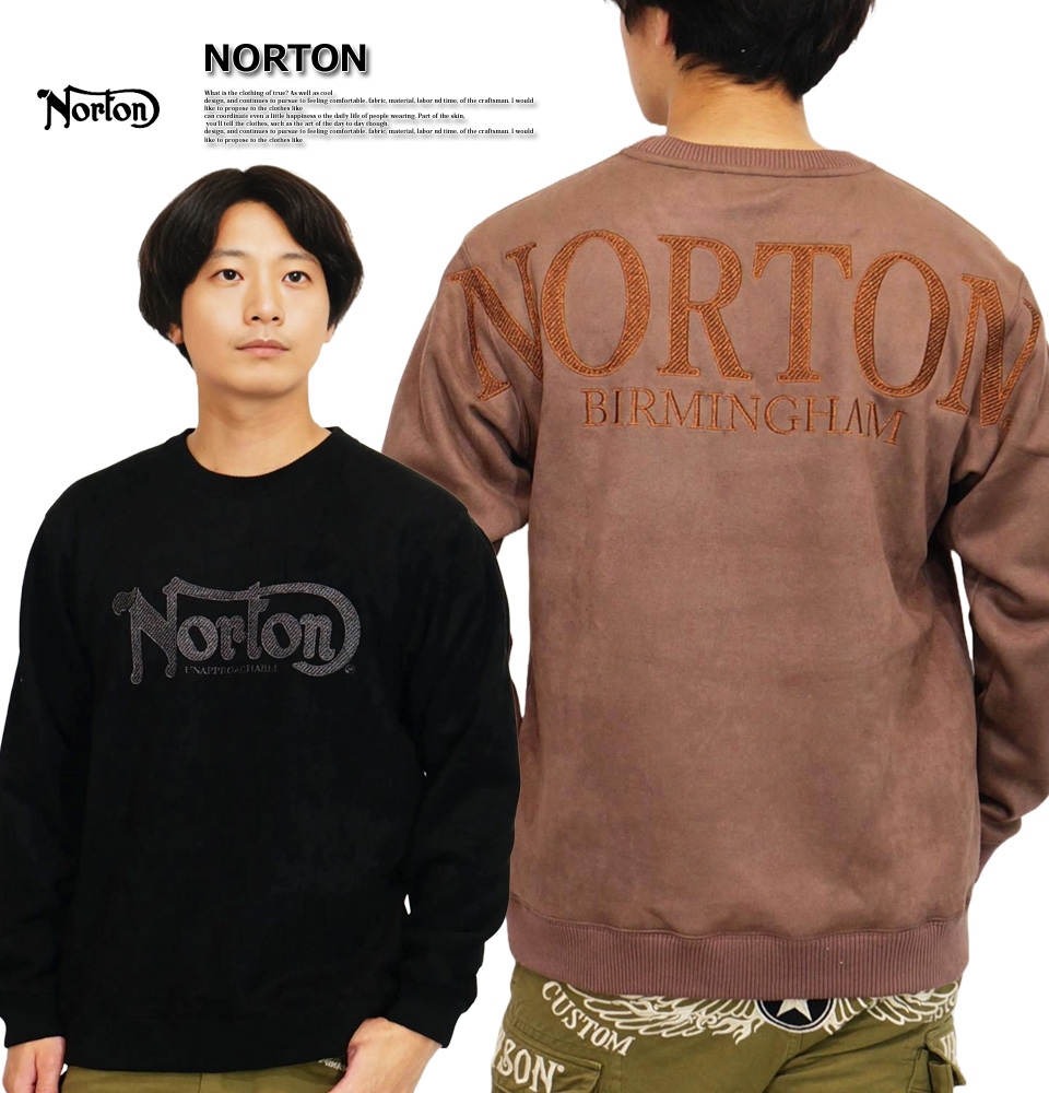 ノートン（NORTON） エンブレムロゴ刺繍 裏ボア ルーズサイズ モイスト
